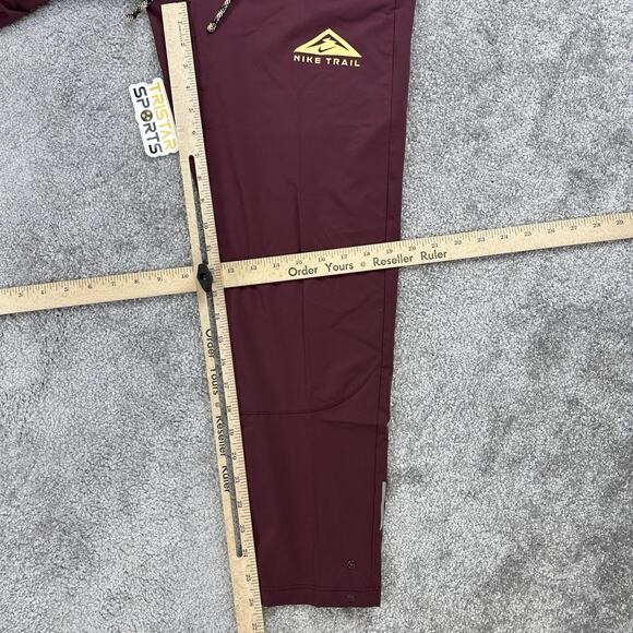 Nike Dri-Fit Trail Dawn Range Running Pants Mens Sz Small Maroon DX0855-681 - Picture 10 of 14